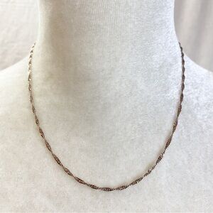 Danecraft 18” silver plated twist chain Necklace NEW